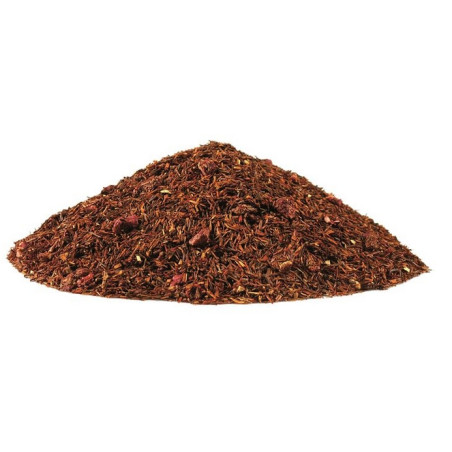 Rooibos cerise, une infusion fruitée et apaisante pour un moment de bien-être naturel. Soin de qualité, fabriqué en France