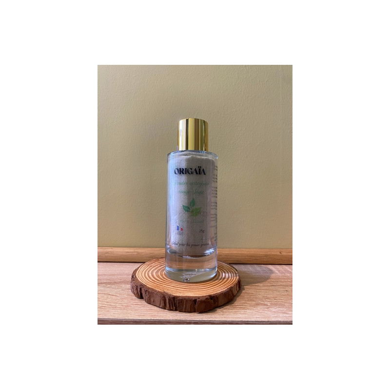 Poudre nettoyante pour peaux à imperfections, purifiante. Nettoyage en profondeur pour une peau saine. Fabriquée en France