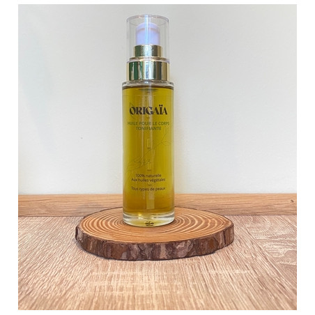 Huile de massage tonifiante au thé vert, stimule et raffermit la peau. Soin naturel fabriqué dans le Nord de la France