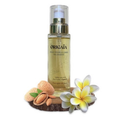 Huile de massage relaxante au monoï, hydrate et apaise la peau. Soin naturel fabriqué dans le Nord de la France