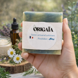 Savon exfoliant aux coquillages, naturel et fabriqué en France. Pour une peau lisse et douce grâce à son gommage délicat
