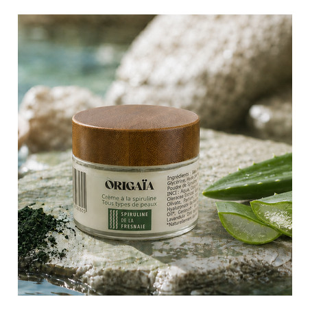 Crème visage à la spiruline. Reminéralisante, anti-oxydante, anti-pollution
